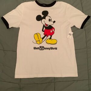 Disney Kids Mickey Mouse White Tee with Red and Yellow Accents